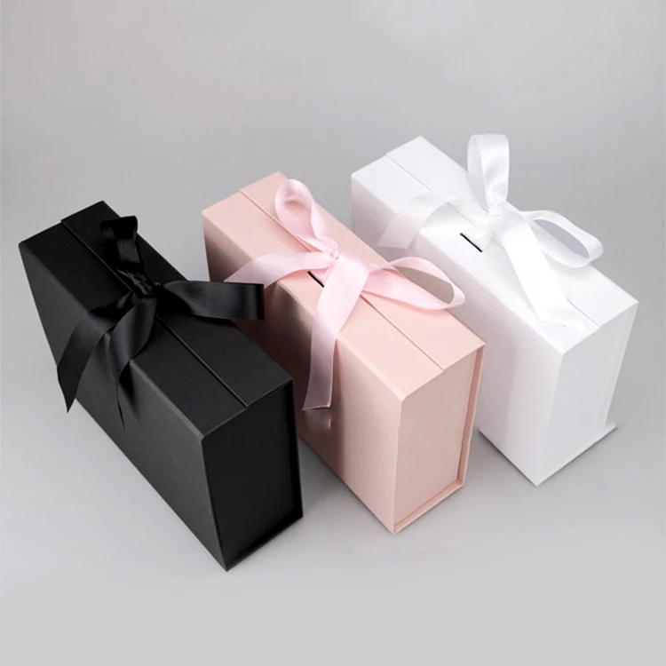 Custom Gold Foil logo Rigid Cardboard Folding Magnetic Gift Packaging ...