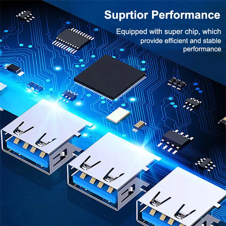 UNIEAN Wholesale 4 in 1 Type C Aluminum HUB 5Gbps High Speed USB HUB 3.0 4 Ports Adapter for Desktops PC to Laptop