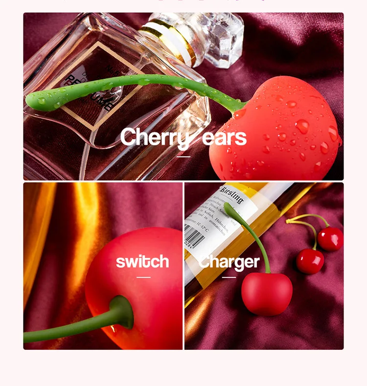 Sex Toys Women Vibrator Rechargeable Mini Cute Cherry Vibrator Adult Sex  Toys for Women