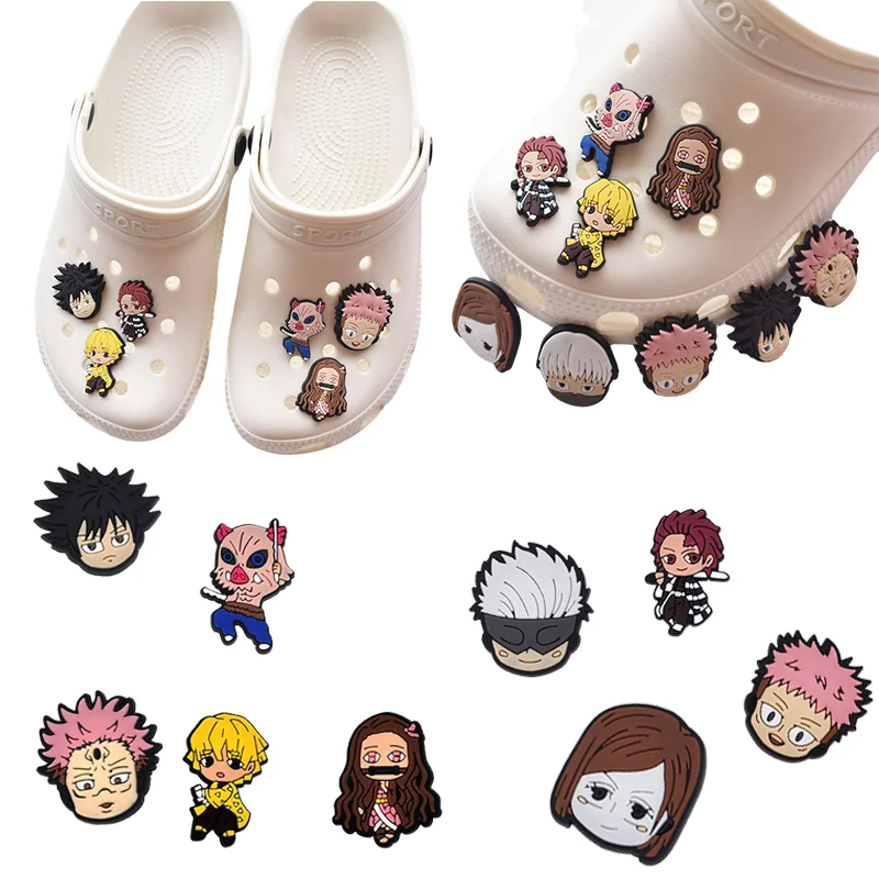 6 PIECE LOT NARUTO ANIME CROC SHOE CHARMS BRACELET JIBBITZ