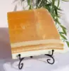 Orange calcite slab