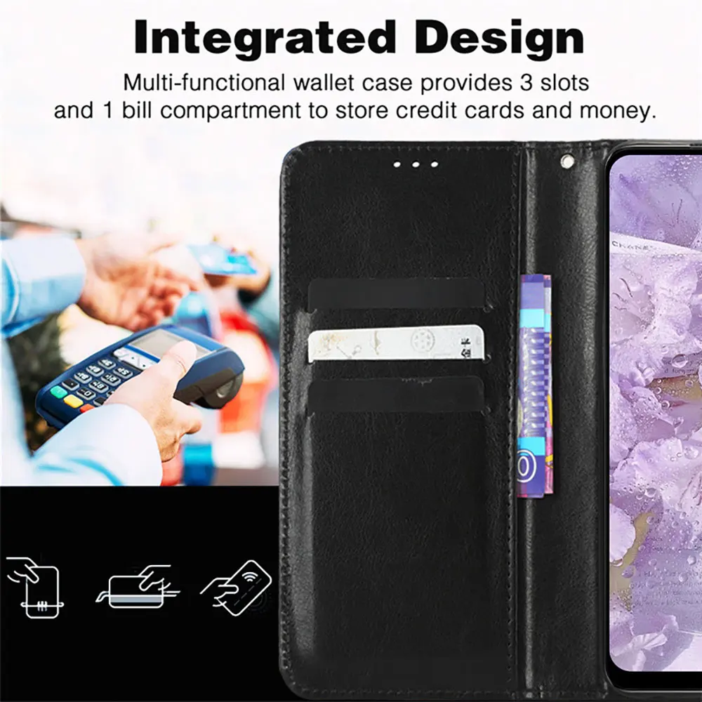 TPU PU Leather Mobile Phone Case Soft Card Wallet Cover With Handle Straps For Nokia G42 Laudtec supplier