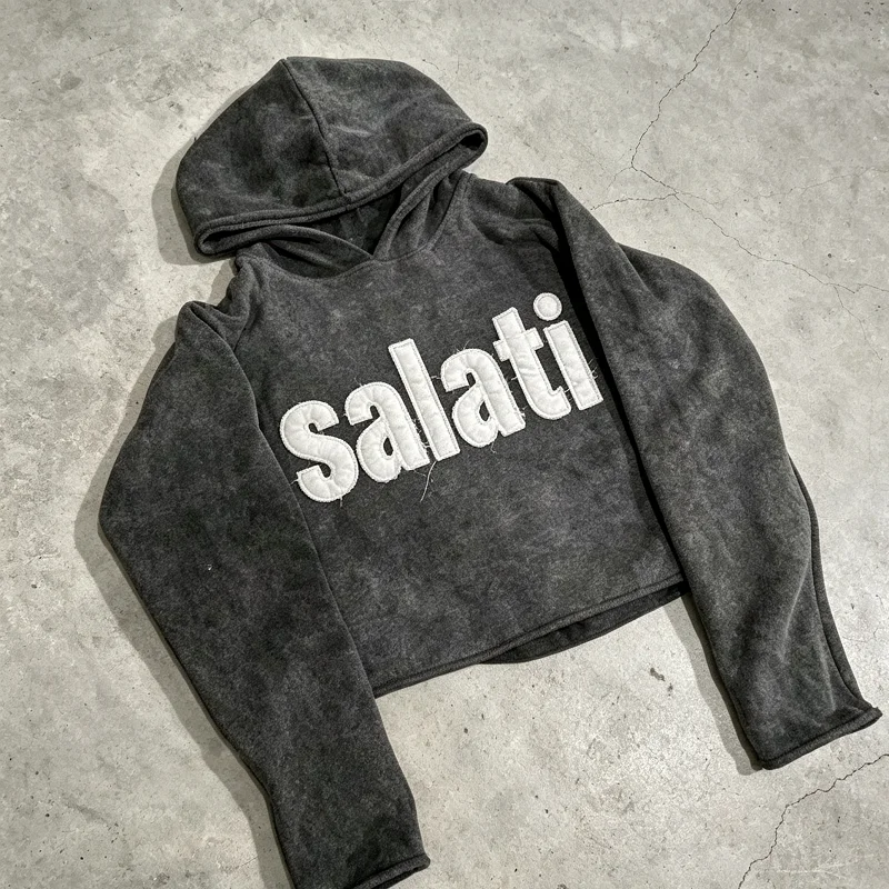 Unisex High Street Pullover Hoodie 100% Cotton Washed Thick Fleece Pockets Loose Silhouette Winter Warm Premium Custom gallery 4
