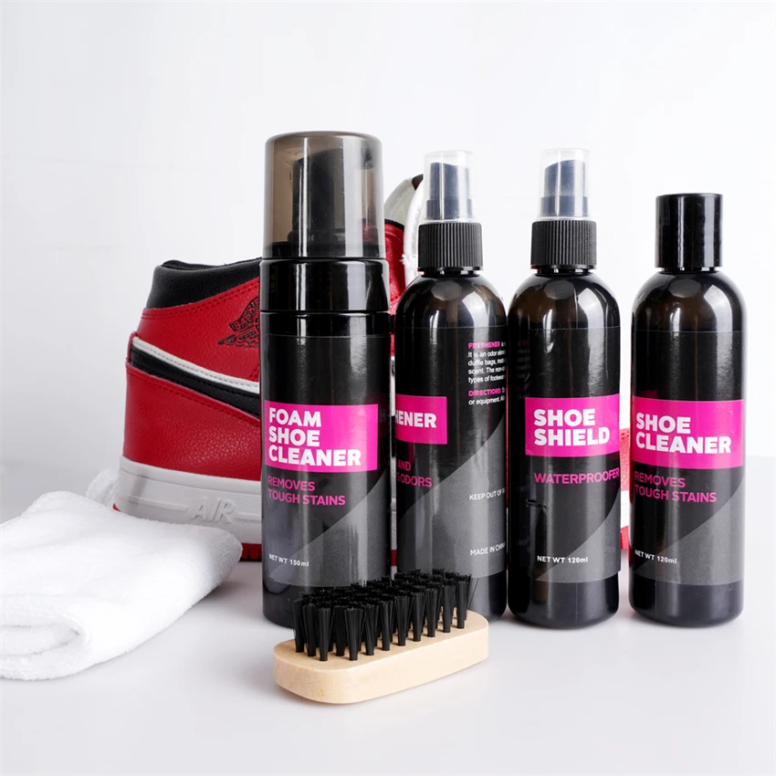 Personalised Travel Shoe Shine Cleaning Care Kit With Shoe Brush And