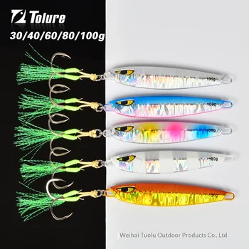 Hot-Selling New Arrival Laser 30g-100g Sea Fishing Mackerel Hairtail Long-Cast Artificial Hard Bait Metal Jig Lead Fish Stock – Metal Jig – view 5