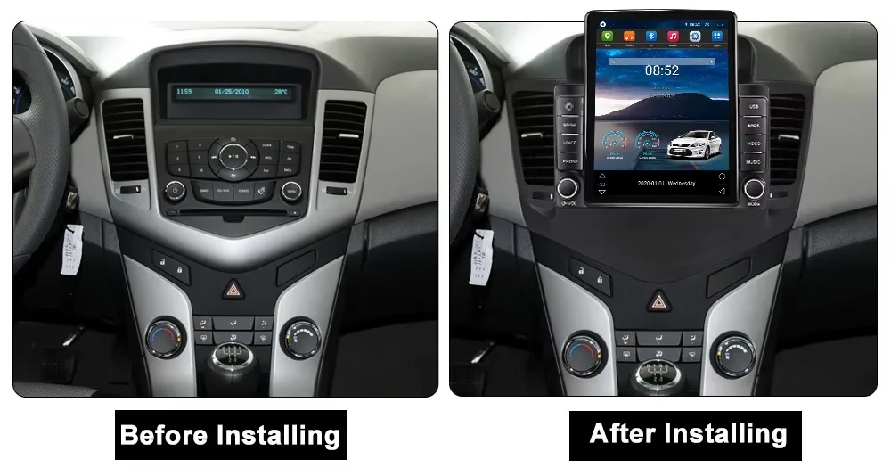 Android 13 Car Monitor for Chevrolet Cruze 2009-2014 8+128G GPS DSP RDS ADAS DVR Colling Fan 360 Camera Car Radio