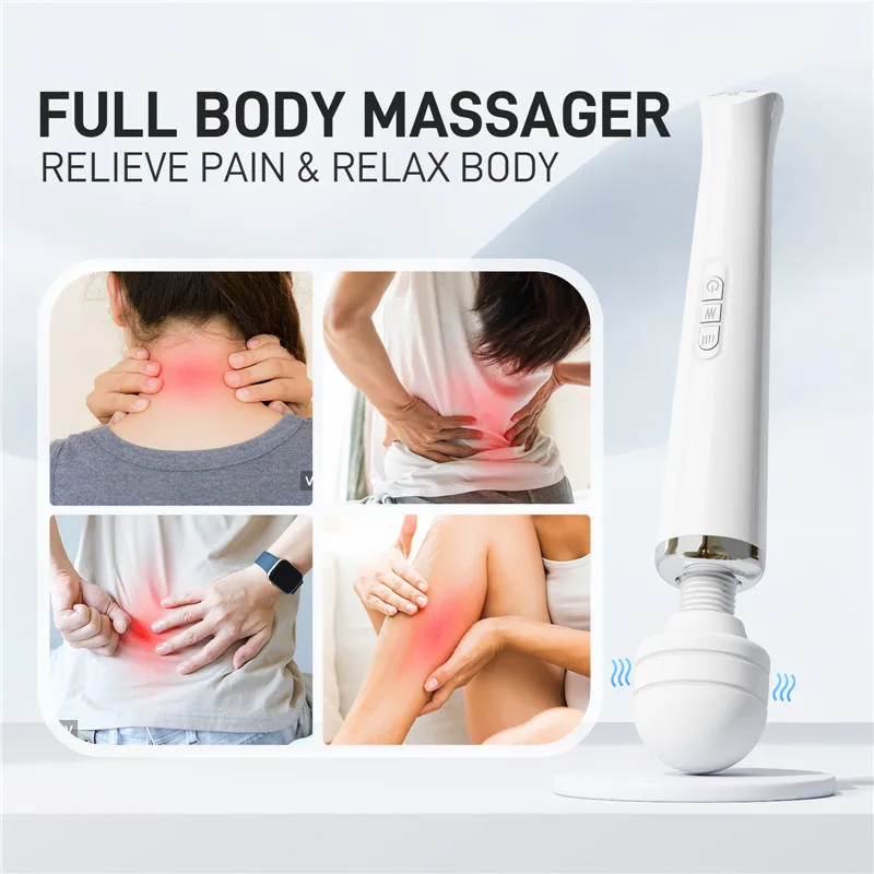 Leistungsstarker USB-Vibrator fr Krper-Massage, Japanisches Sexspielzeug,  Kabelloser Zauberstab-Massagestab fr Frauen