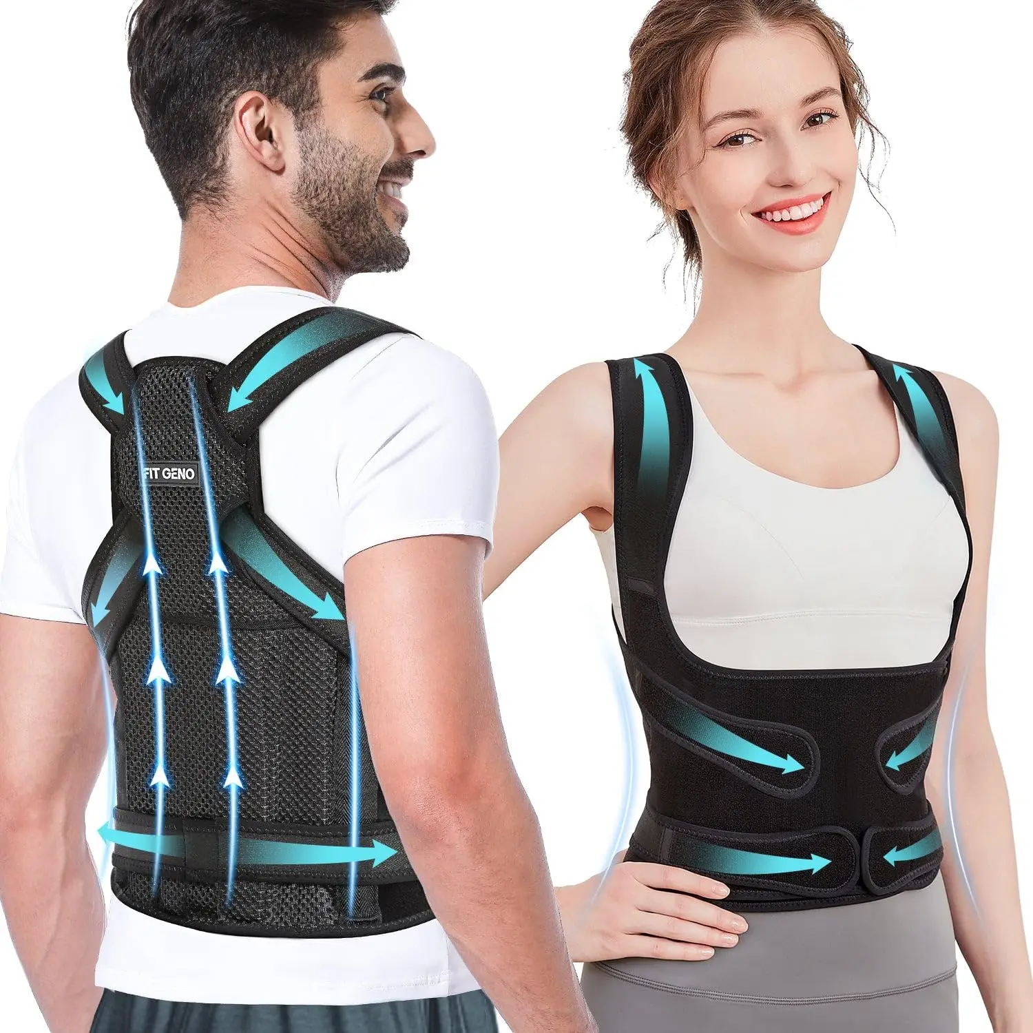 Adjustable Back Brace Body Orthopedic Posture Sitting Shoulder Posture Corrector Shirt Vest Strap With Girdles Back Support Belt