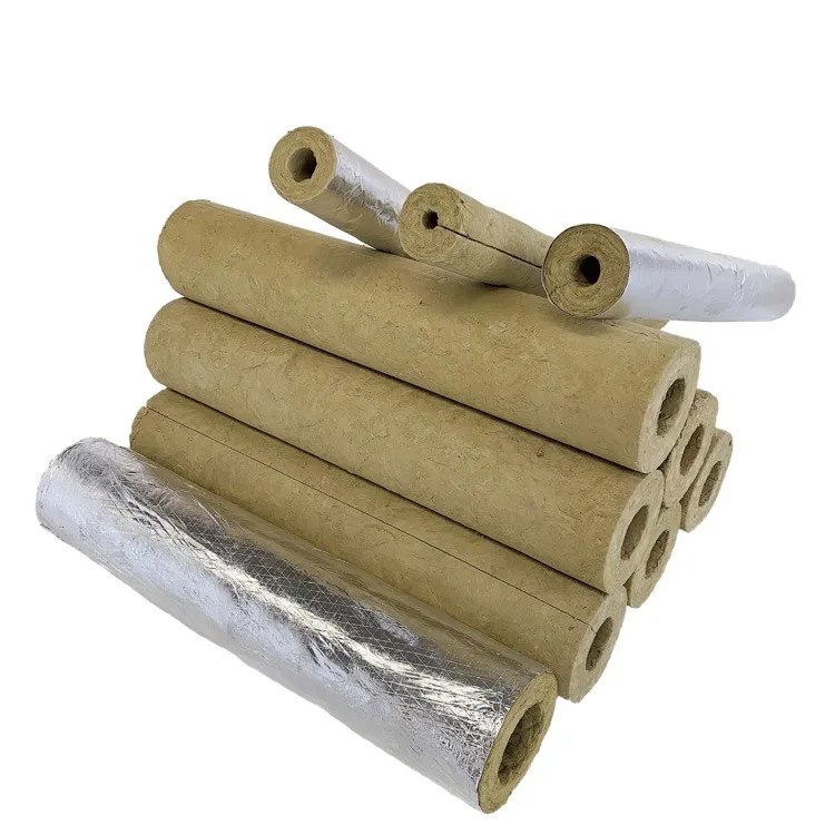 Rockwool waterproof steam pipe insulation material rock wool heat insulation pipe