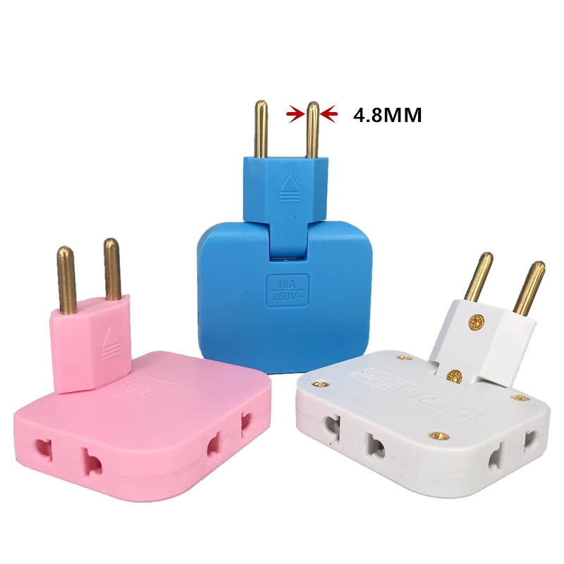 EU Plug 3 AC Outlet Power Strip Multiprise 1 Convert 3 Extension Electrical Socket 180Rotating Fulfillment Socket AC Adapter