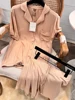 Ocher colored short sleeved shorts