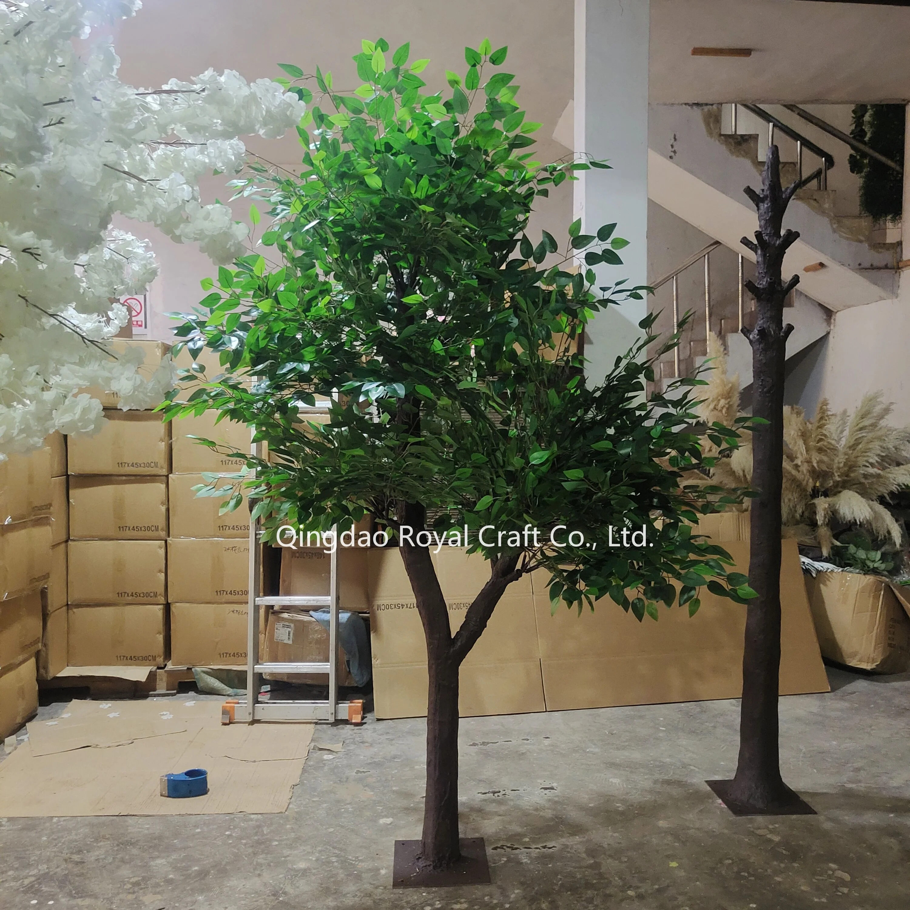Groer Knstlicher Ficus-Baum fr Innenrume, Dekorativer Groer  Knstlicher Banyan-Baum, Knstlicher Glasfaserbaum fr Auenbereiche