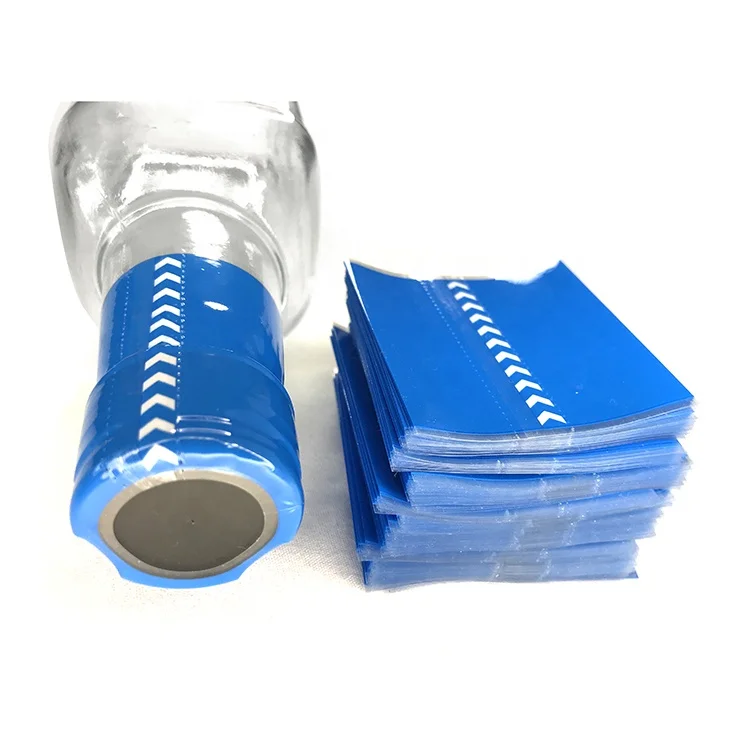 Custom Logo Printed PVC Heat Shrink Film Sleeves Perforated Plastic Wrap Support for Bottle Logo Printing Customization