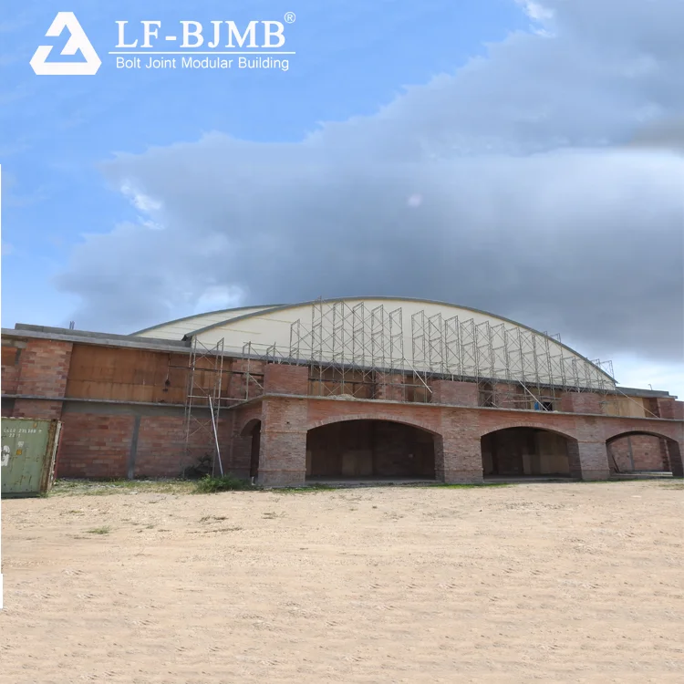 LFBJMB Space Truss Curved Metallic Prefab Steel Structure Swimming Pool Roof