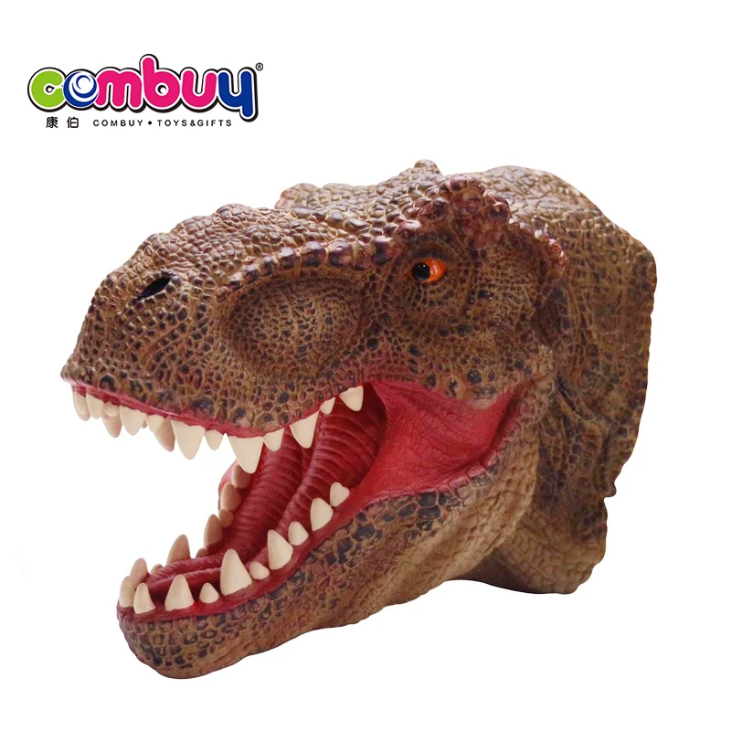 Play Cartoon Toys Rubber Animal Head Dinosaur Hand Puppet