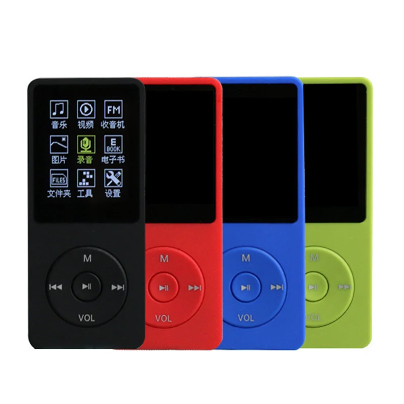 Portable BT MP3 MP4 Push Button Student Listening High Quality Music Player E-book Playback