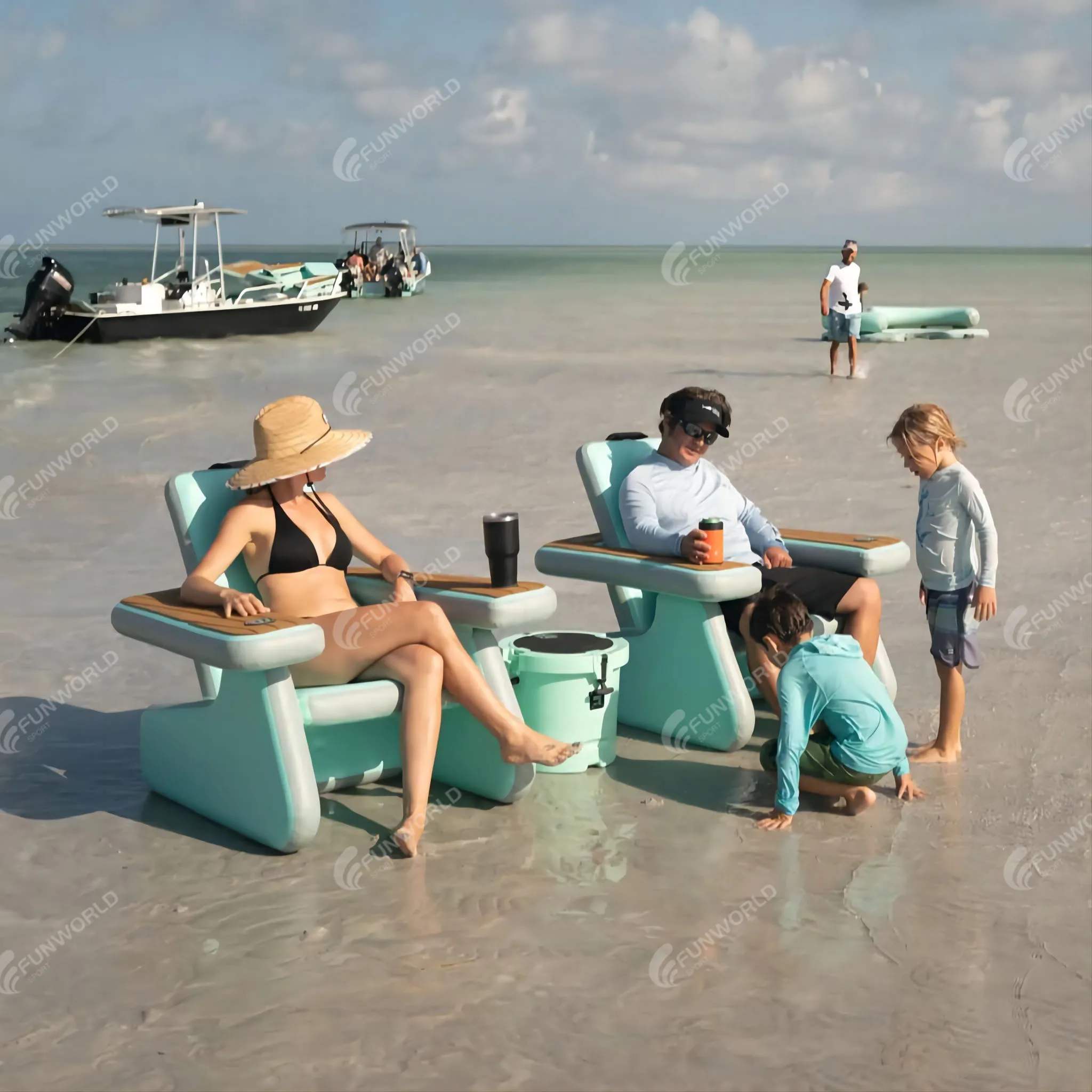 Funworldsport Floating Raft Docking Station Inflatable Water Jet Ski ...