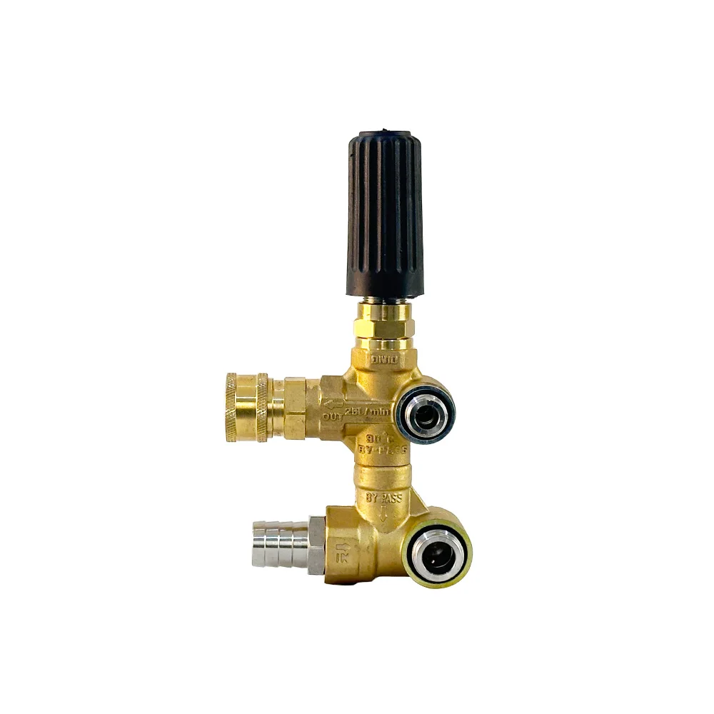 Bypass Regulating Valve 3625psi Flow 25L/min High Pressure Washer Adjustable Pressure Regulator