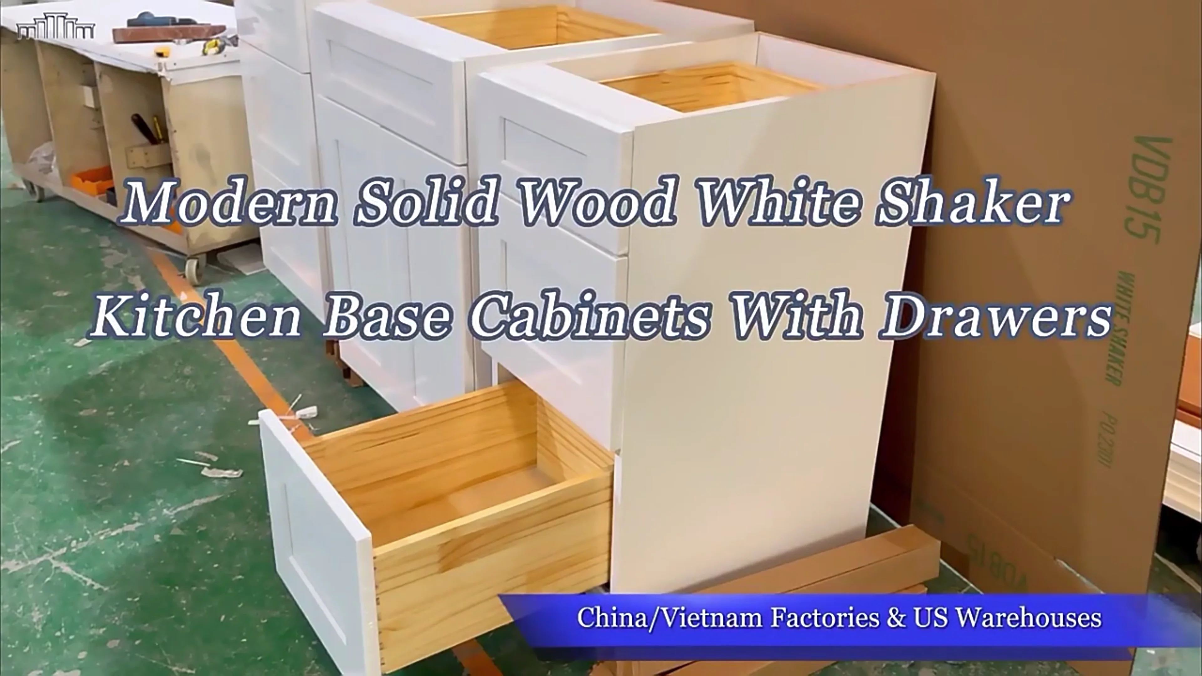 Vietnam Oem Factory New Craft Solid Wood White Step Shaker Door Soft ...