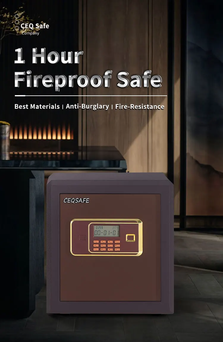 CEQSAFE China Manufacturer Safety Classical Design Strong Electronic Digital Fireproof Safe Box details