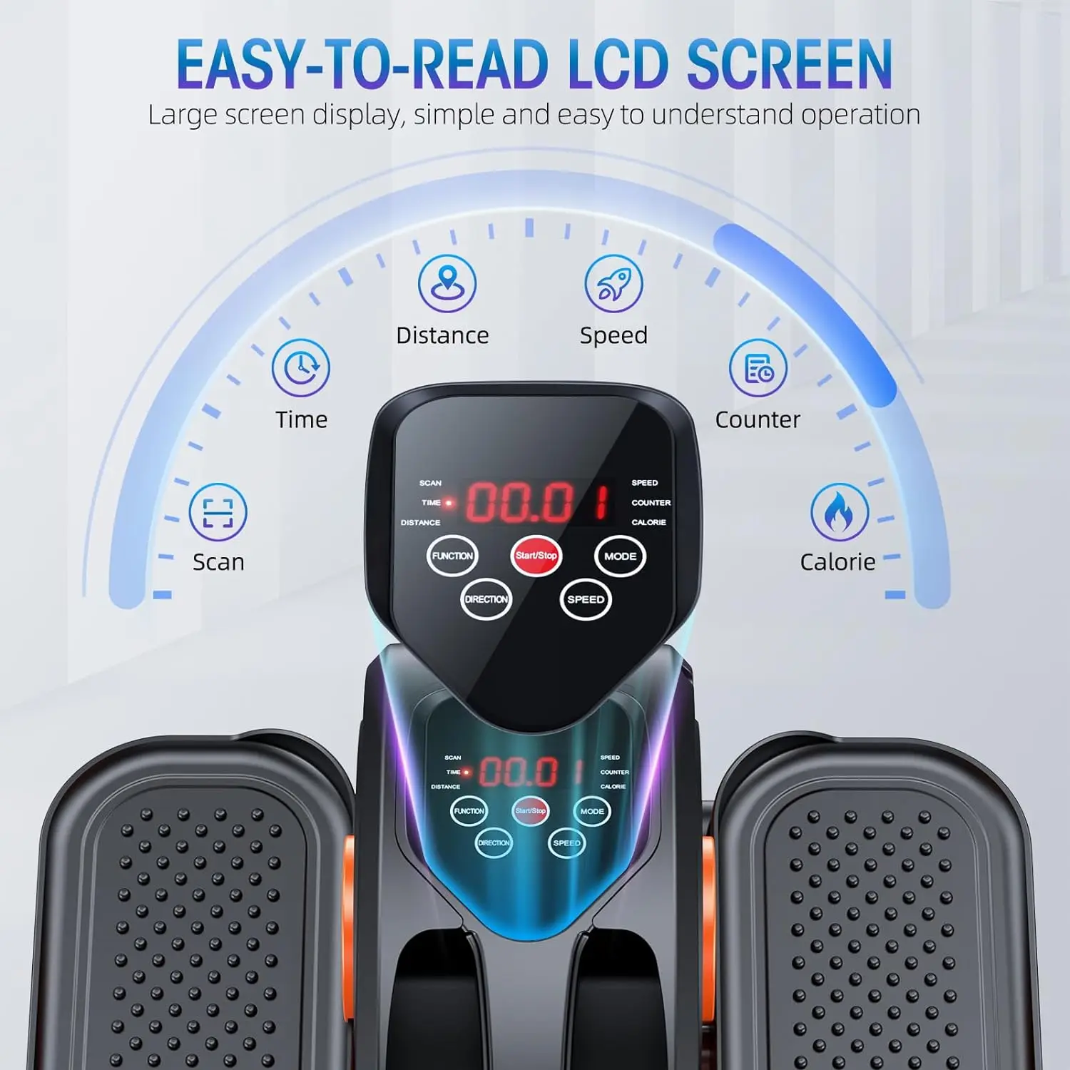 Training Machine Leg Exerciser While Sitting Under Desk Elliptical Exercise Machine for Seniors