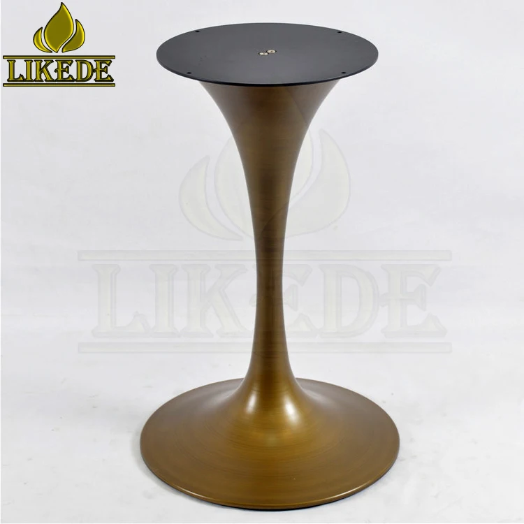Hot Sale Antique Brass Bronze Coating Painting Steel Iron Elegant Tulip Table Base for Furniture Legs