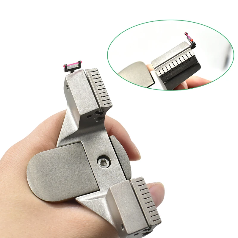Stainless Steel Slingshot With Quick Compression Design Bow Hand and Rubber Band for Outdoor Shooting  Hunting Sling Shot Sports
