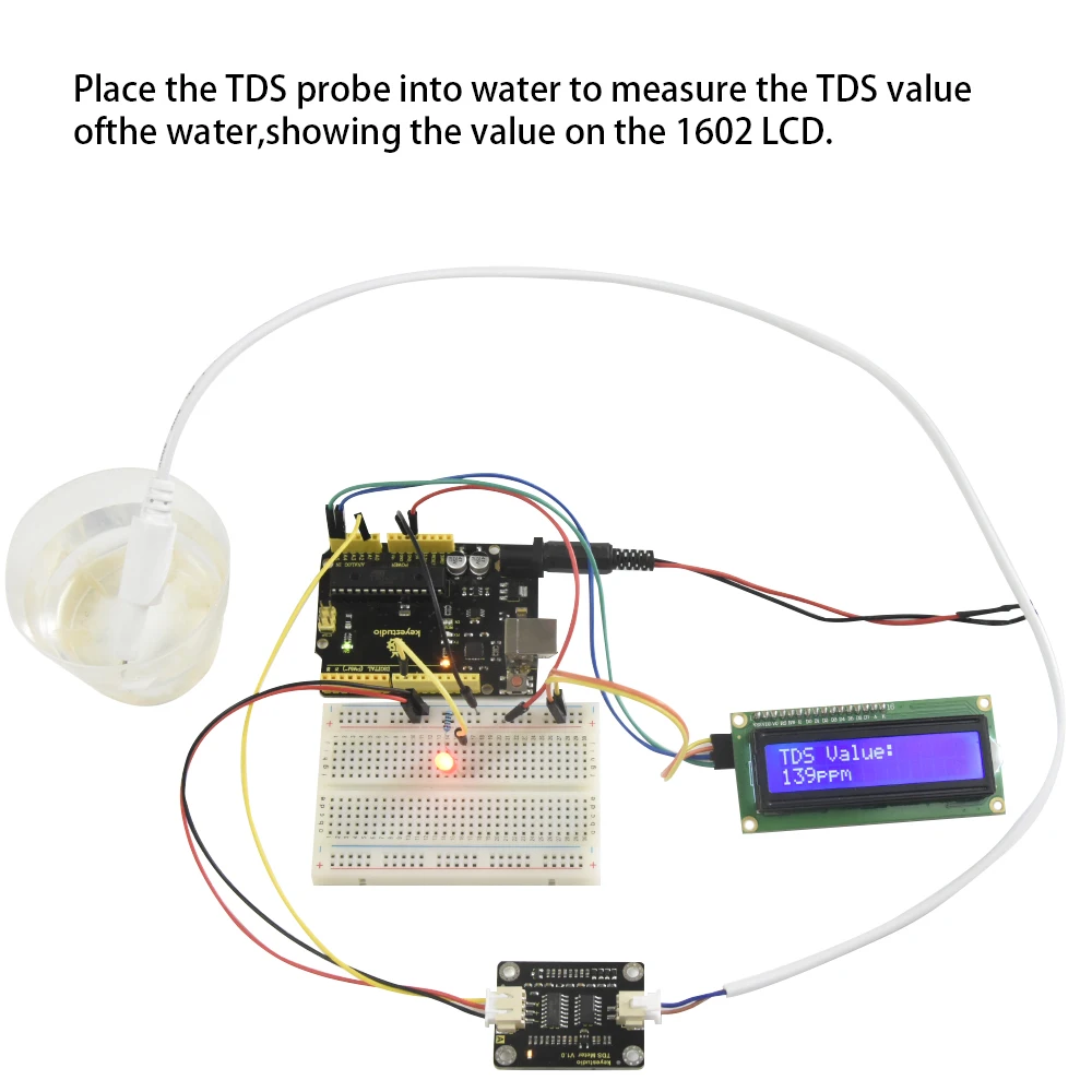 Keyestudio Water Quality Detection TDS Meter V1.0 sensor kit for ...