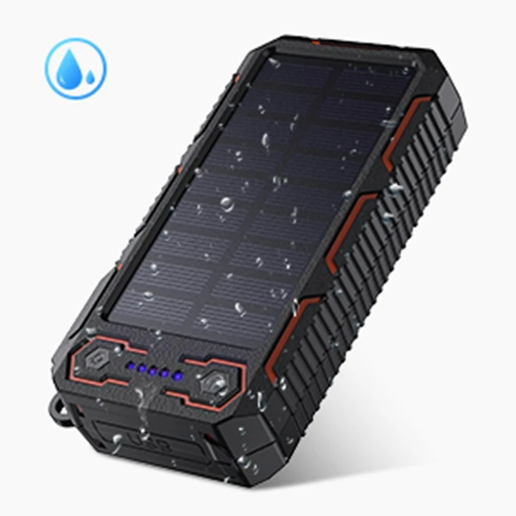 Hot Fashion Ipx7 26800Mah Built-In Cigarette Lighter Solar Charger Power Bank Waterproof With Led Lights