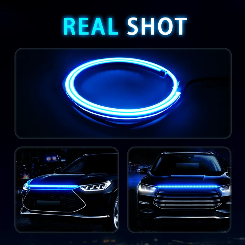 1224v Led Truck Car Vehicle Hood Daytime Running Light Flexible Car