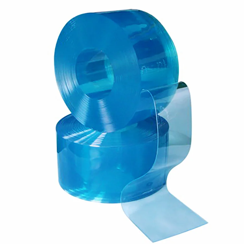 Wholesale PVC Strip Hanging Rails for air Curtain Custom PVC Strip Curtain Outdoor Clear Plastic PVC Vinyl Strip Curtain Rolls