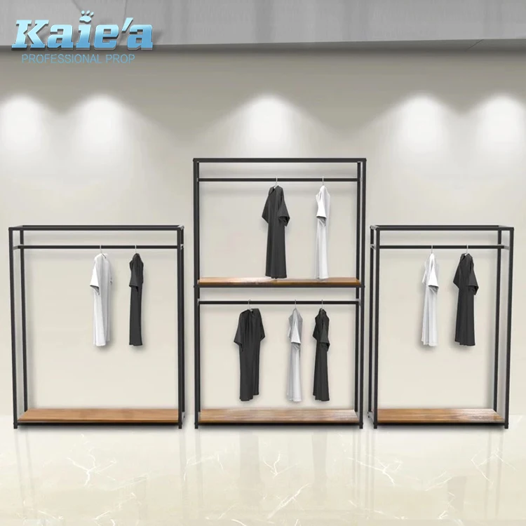 Commercial Clothing Display Racks Hanging Display Shelf Retail Clothing