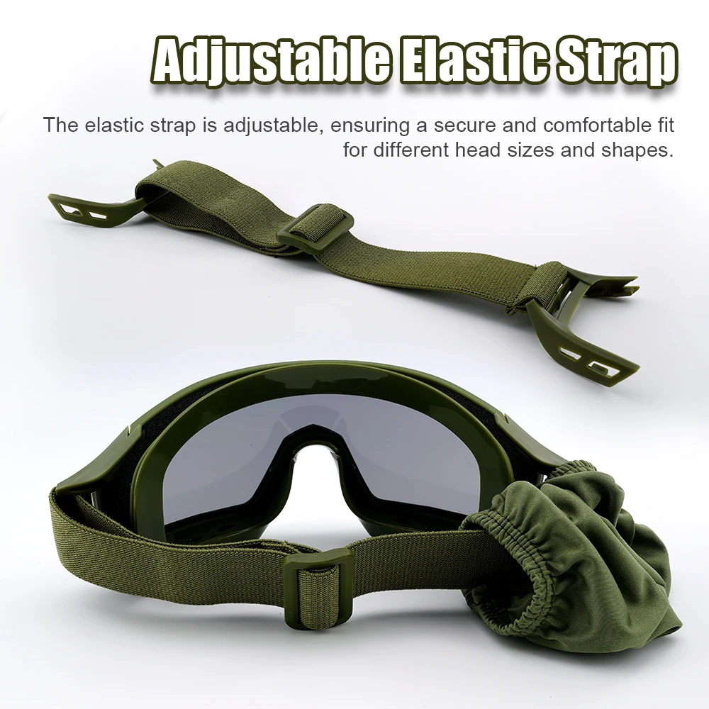 Kacamata Airsoft taktis, kacamata pelindung balistik untuk menembak berburu  dengan lensa yang dapat ditukar