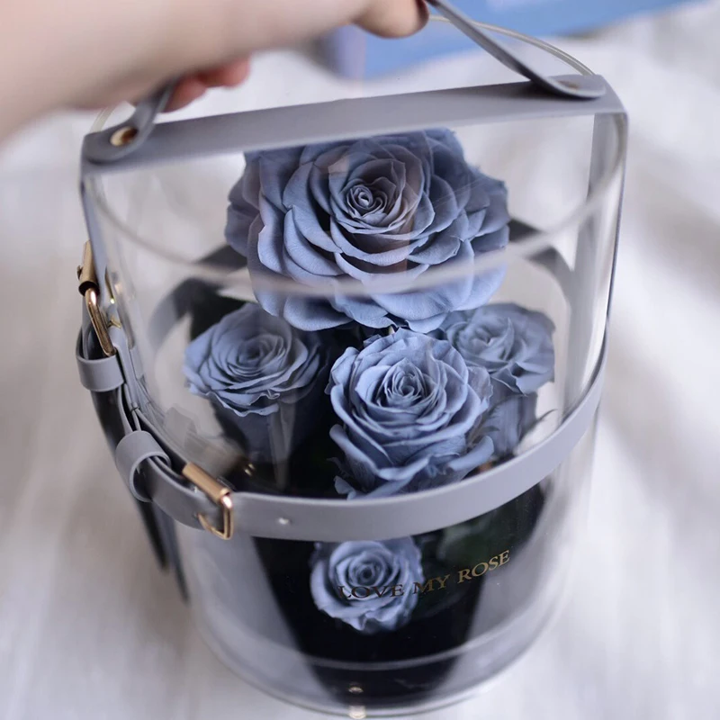 product factory supply wholesale acrylic secret garden diy flower arrangement valentines day gift box material preserved rose-63