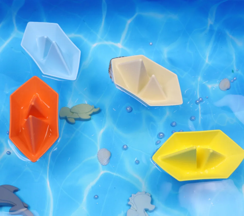 Silicone Factory Baby Kids Bathtub Bath Toys Little Boat Water Play New