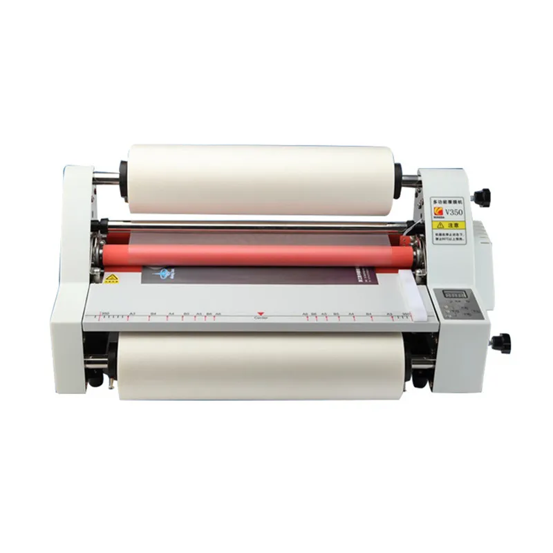 Hot Roll Laminating Machine 13 V350 Cold Hot Laminator Four Rollers