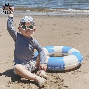 MLY Custom Children's Summer Swimwear Plain Colors Baby Boys' Bikini Set for Hot Weather