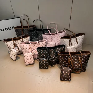 Wholesale Big Bag 2026 New Printed Large Capacity 2-piece Set Single Shoulder Handbag Women's Bag Handheld Trendy Tote Bag