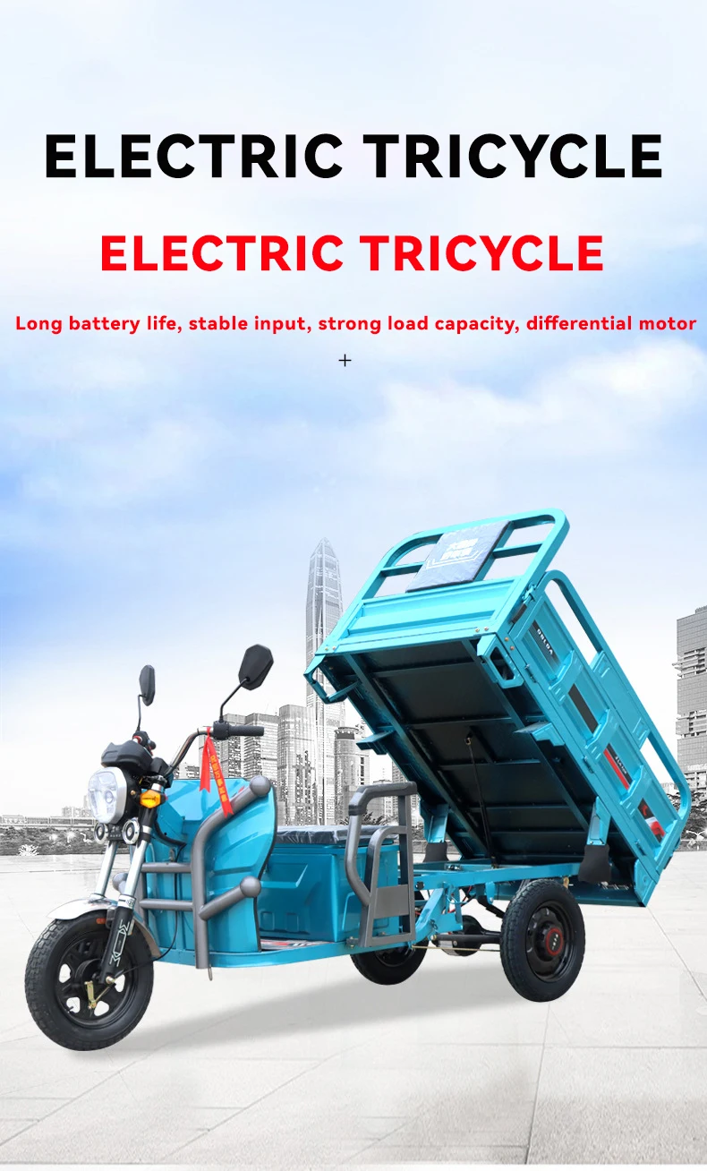 500w Electric Tricycle Oem Commercial Tricycles Three Wheel Motorcycle Disabled Passengers