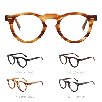 Wholesale Vintage Acetate Optical Sunglasses Frames Retro round Thick Eyewear for Men and Women