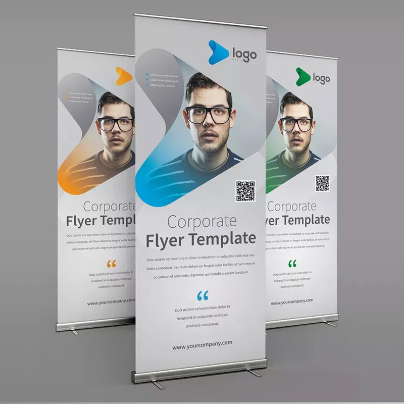 Custom design retractable banner stand roller up banner