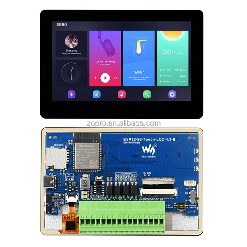 4.3 Inch ESP32-S3 Capacitive Touch Screen Development Board 16MB Flash ...