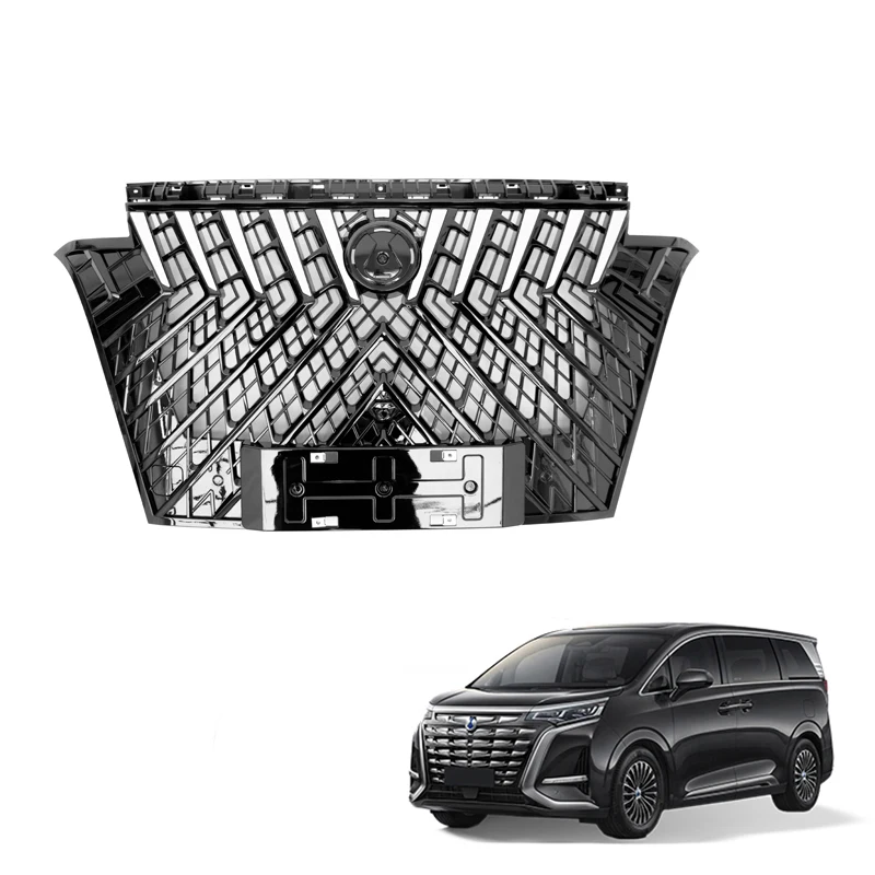 Car Front Grille Grill for BYD Denza D9 EV Accessories ABS Front Bumper Fence Front Mesh Grille Auto Exterior Accessories