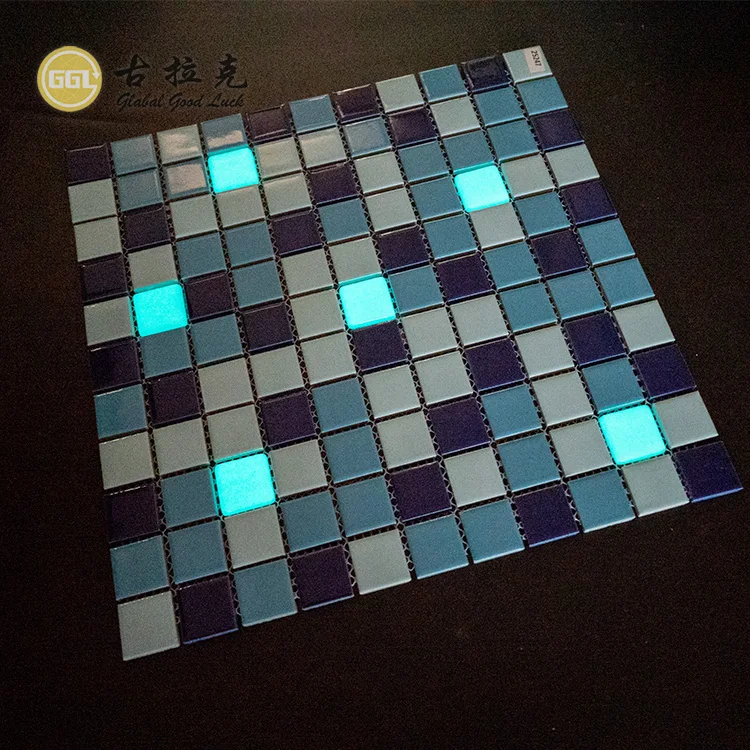 Pool Project Fluorescent Luminous Mosaic Swimming Pool Ceramic Mosaic Tile manufacture