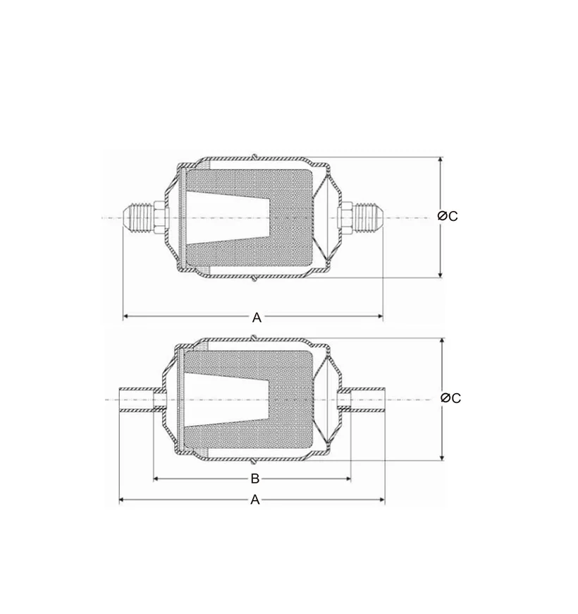 1.6 S Series Solid Core Liquid Line Filter-drier HVAC Refrigerant Filter Drier Liquid Line for Refrigerator Heat Exchange Parts