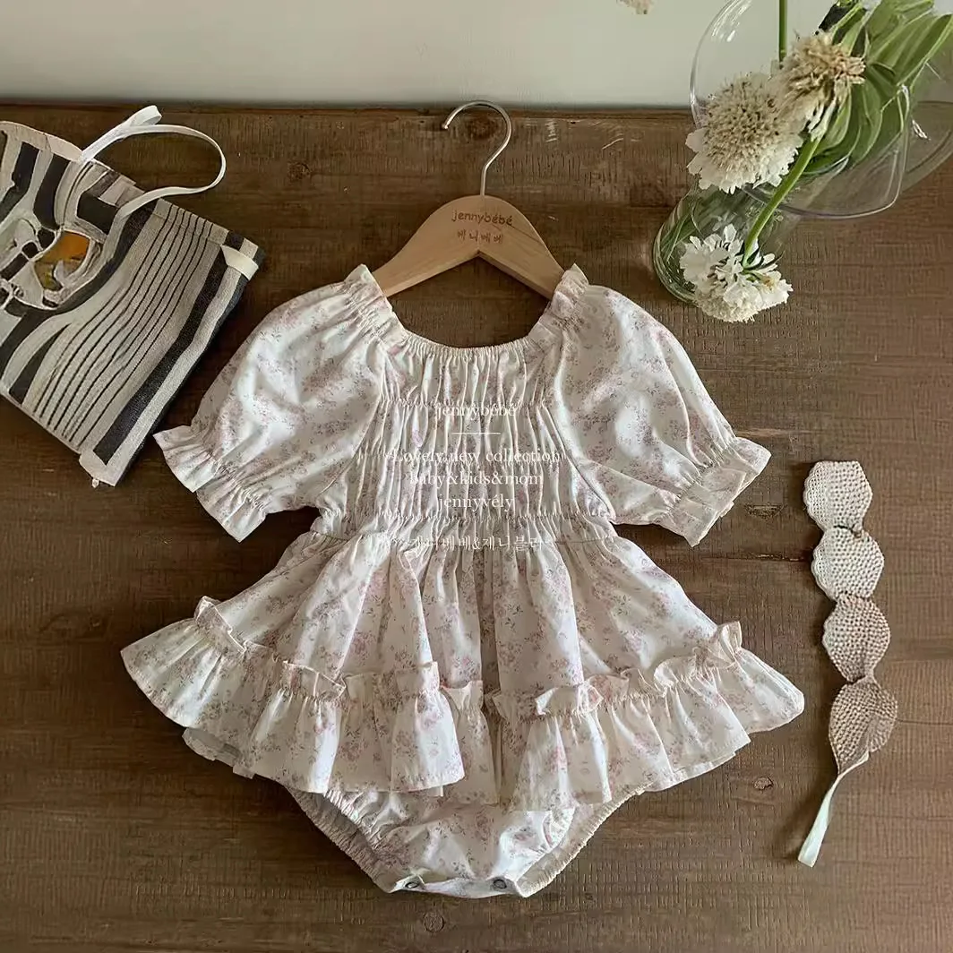 Jennybebe Newborn Romper Summer Sleeveless Baby Jumpsuits