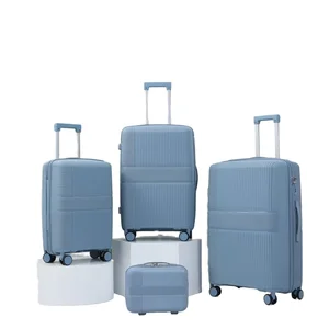 Wholesale Lightweight 20\" 24\" 28\" PC Designer Business Luggage Sets Modern Simple & Fashionable Suitcases TSA Lock OEM/ODM