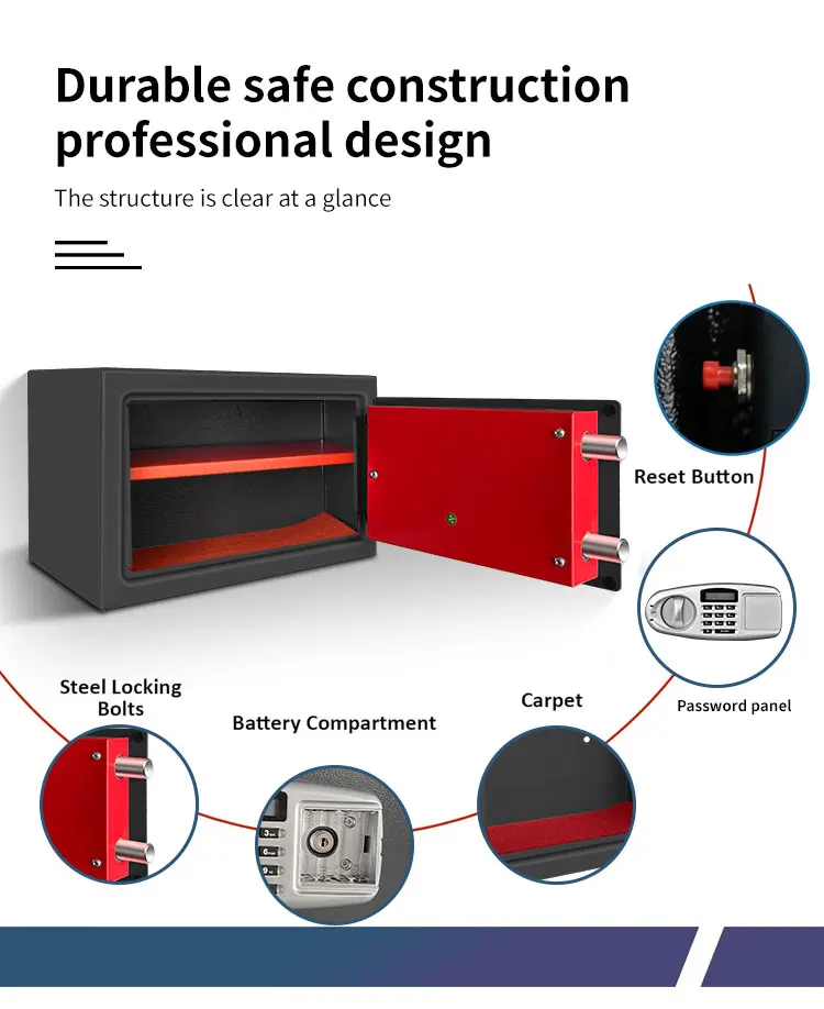 CEQSAFE Safety Box With Digital Coded Lock Small Electronic Mini Deposit Key Office Home Safe Box manufacture