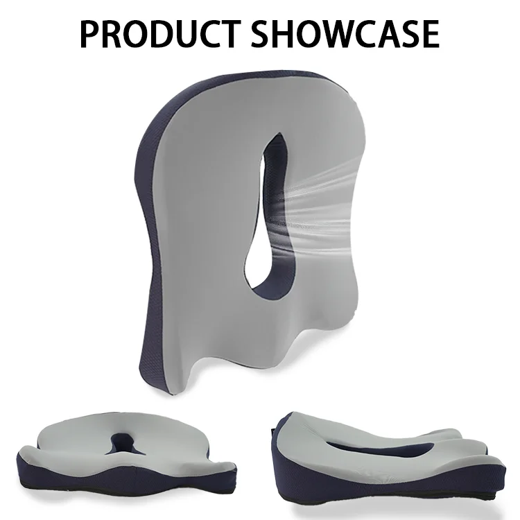 OEM ODM Orthopedic Memory Foam Seat Cushion for Long Sitting Hours Pressure Relief Office Home Chair Car Lumbar Pillows Cushions