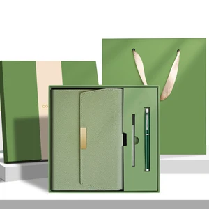 Premium Customized Leather Cover Business Notebook Gift Box A5 Magnetic Notebook with Pen and Refill